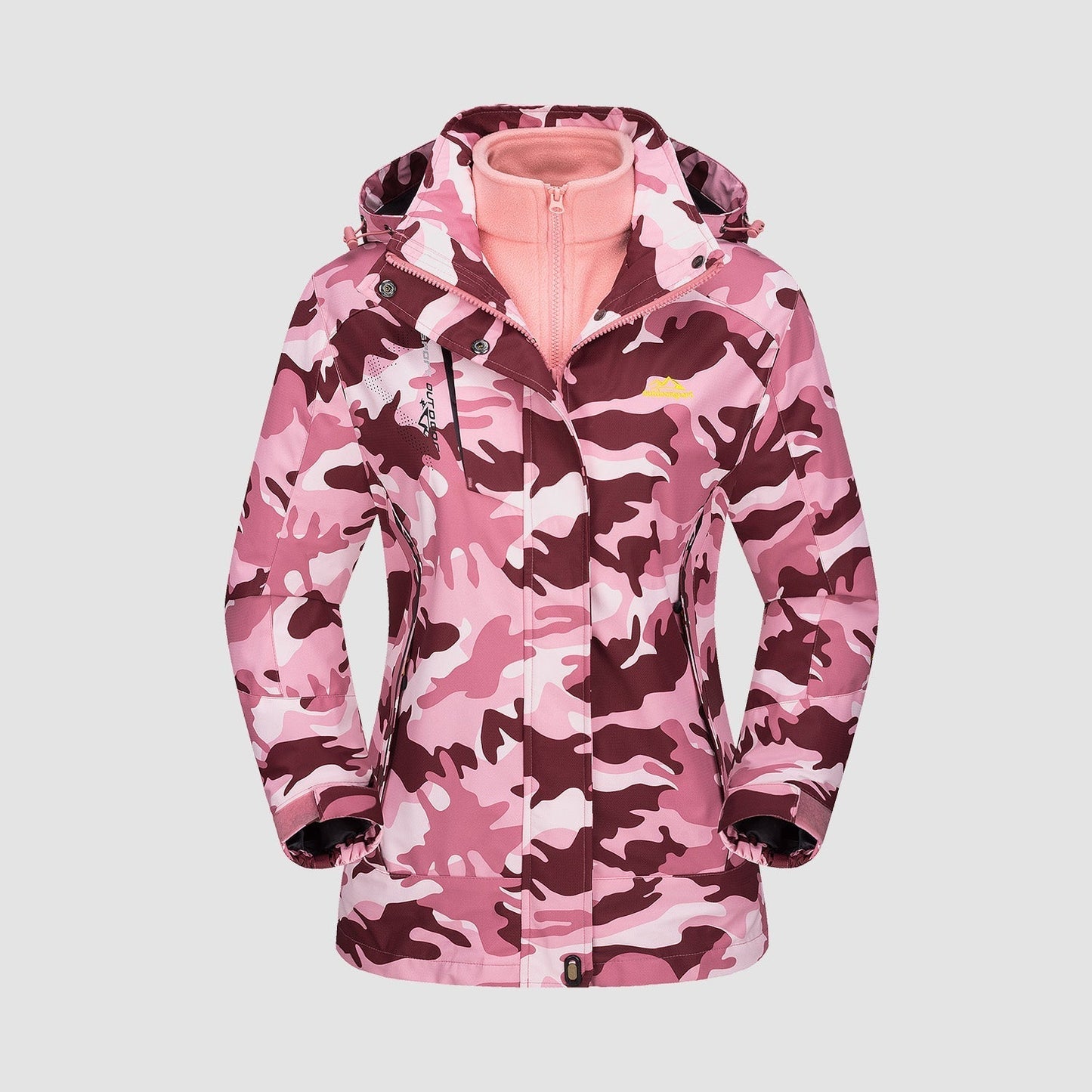 Women 3-in-1 Waterproof Winter Coat, Fleece Lined,Two-Piece Suit, Hooded Ski & Hiking Jacket