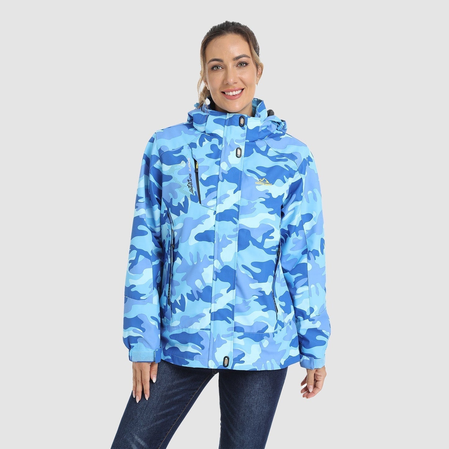Women 3-in-1 Waterproof Winter Coat, Fleece Lined,Two-Piece Suit, Hooded Ski & Hiking Jacket