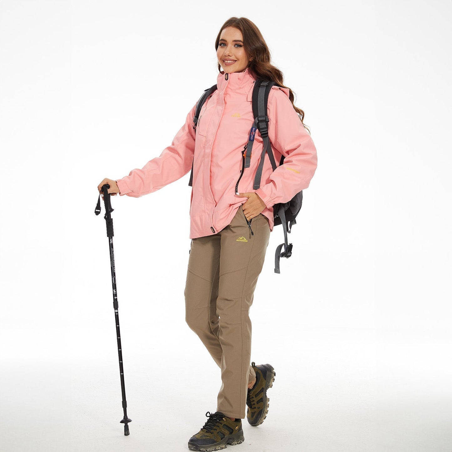 Women 3-in-1 Waterproof Winter Coat, Fleece Lined,Two-Piece Suit, Hooded Ski & Hiking Jacket